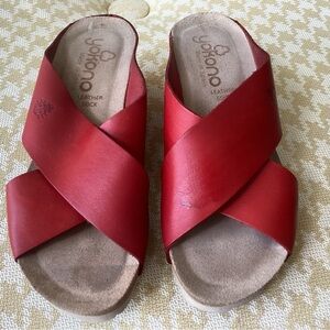 Yokono red wedges - size 7.5.
